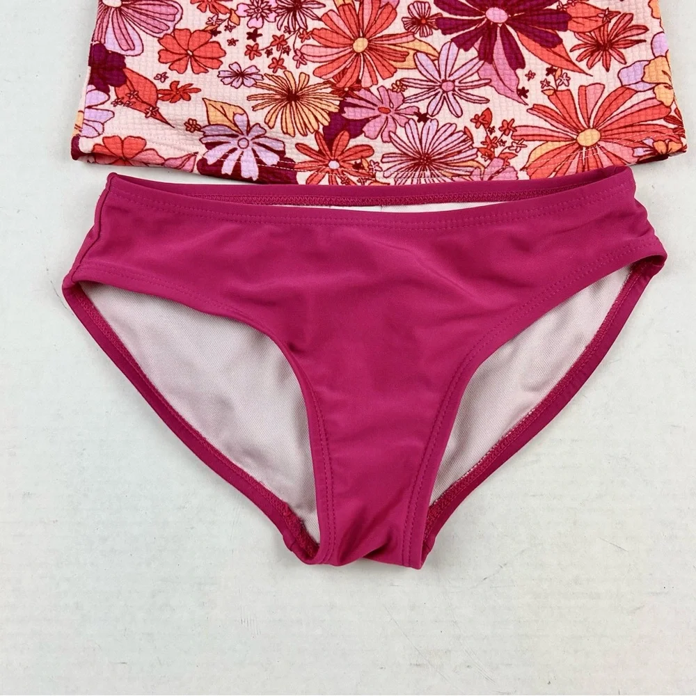 Cat & Jack Girls 2 Piece Floral Bathing Suit